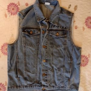 FRIENDS Medium Denim Vest w/ Lobster Graphic